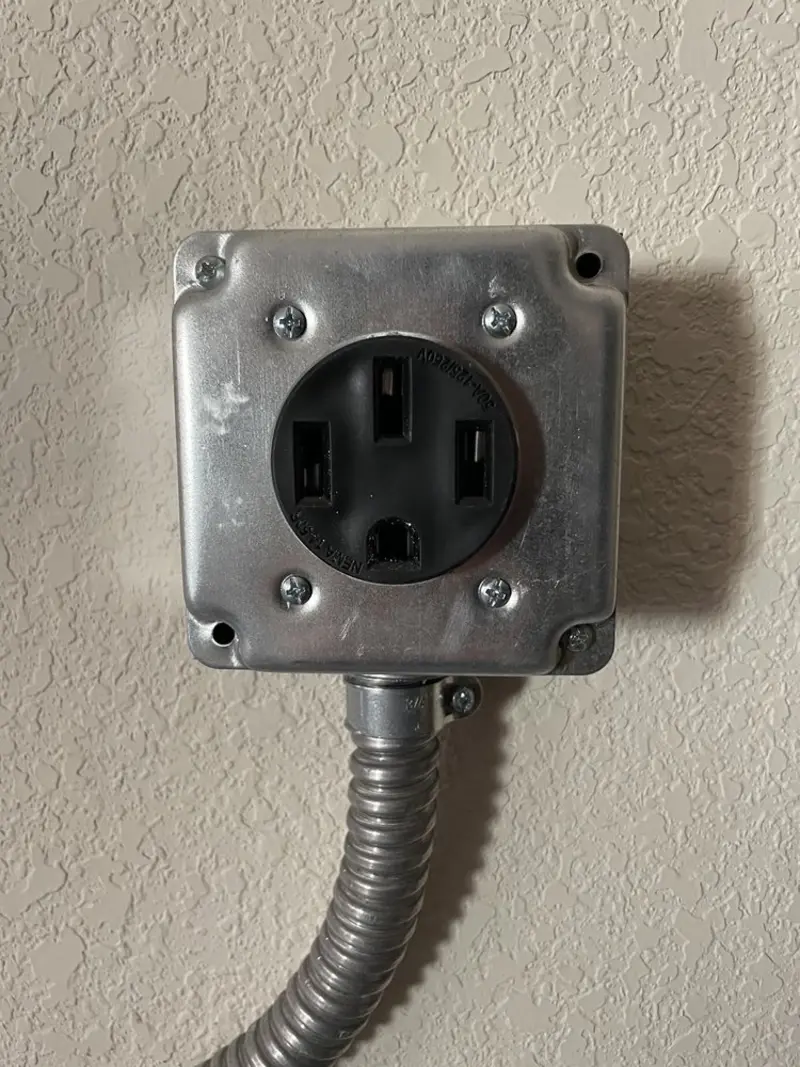 NEMA 14-50 outlet installed for Electrical Panel Upgrade in San Luis Obispo